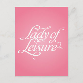 Lady Of Leisure 2B Postcard