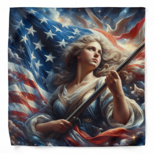 Lady Of Liberty - Patriotism Art Bandana