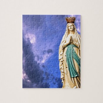 Lady Of Lourdes Jigsaw Puzzle by shanesimages at Zazzle