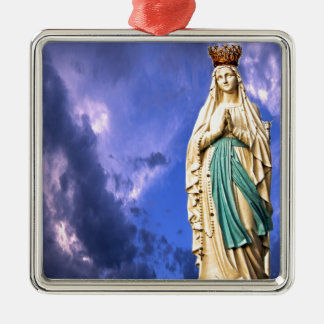 Lady of Lourdes Metal Ornament