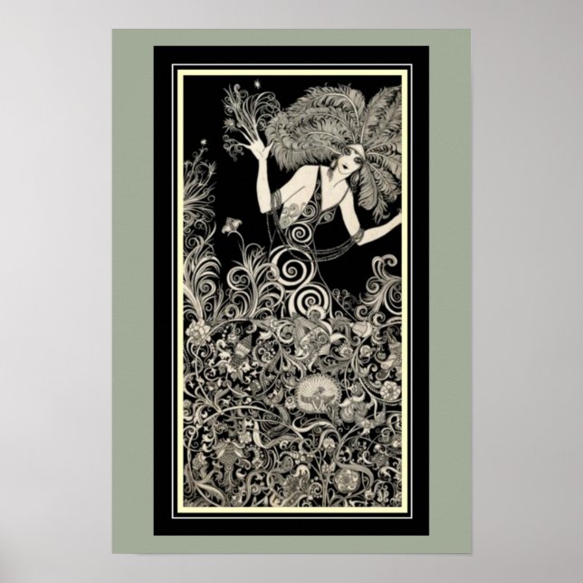 Lady of Nature Art Nouveau Poster 13 x 19 (Front)