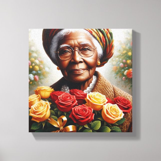 Lady Of Roses  Canvas Print (Front)
