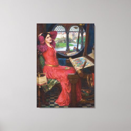 Lady of Shallot 24 x 35 Stretched Canvas Print
