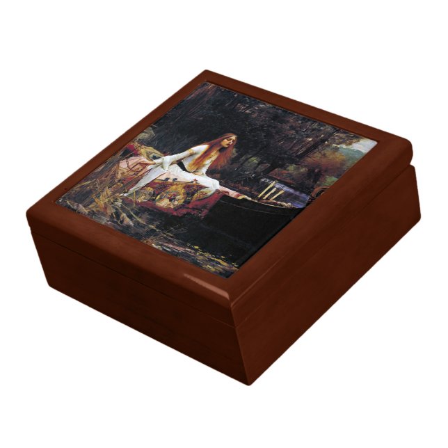 Lady Of Shallot Boat JW Waterhouse Romantic Art Jewelry Box (Side)