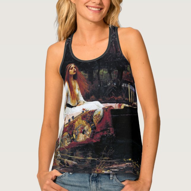 Lady Of Shallot Boat JW Waterhouse Romantic Art Tank Top (Front)