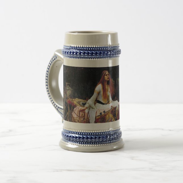 Lady Of Shallot Boat Waterhouse Art 16oz Beer Mug (Front Left)