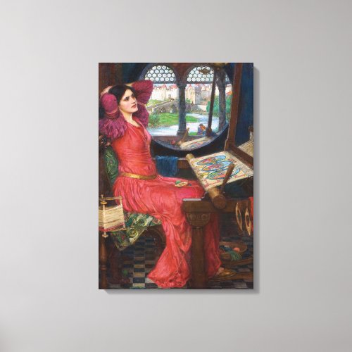 Lady of Shallot by John William Waterhouse Canvas Print