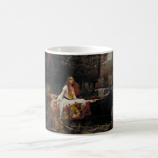 Lady of Shallot by John William Waterhouse Coffee Mug (Center)