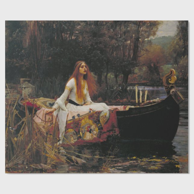 Lady of Shallot by John William Waterhouse Wrapping Paper (Flat)