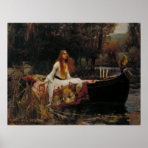 Lady of Shallot by Waterhouse Poster