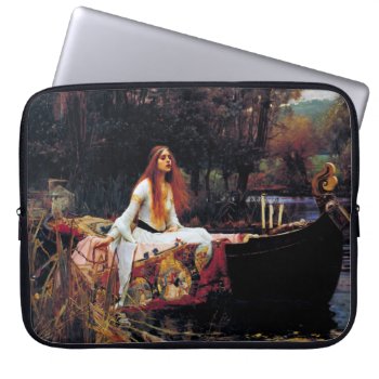 Lady Of Shallot On Boat J.w. Waterhouse Fine Art Laptop Sleeve by Then_Is_Now at Zazzle