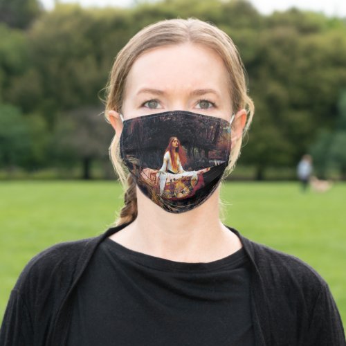 Lady Of Shallot on Boat JW Waterhouse Fine Art Adult Cloth Face Mask