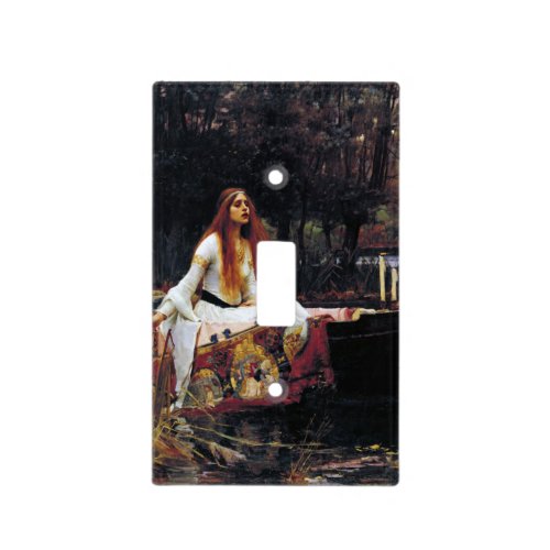Lady Of Shallot on Boat JW Waterhouse Fine Art Light Switch Cover