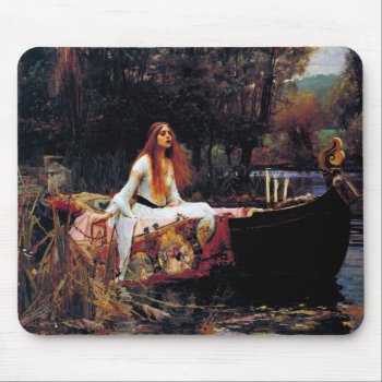 Lady Of Shallot On Boat Jw Waterhouse Fine Art Mouse Pad by Then_Is_Now at Zazzle