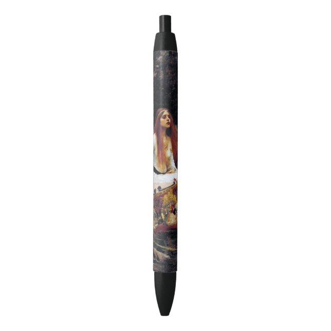 Lady Of Shallot on Boat JW Waterhouse Fine Art Pen (Front Vertical)