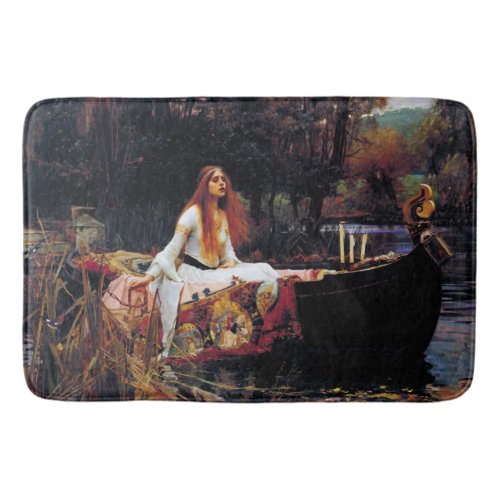 Lady Of Shallot on Boat Waterhouse Art Bath Mat