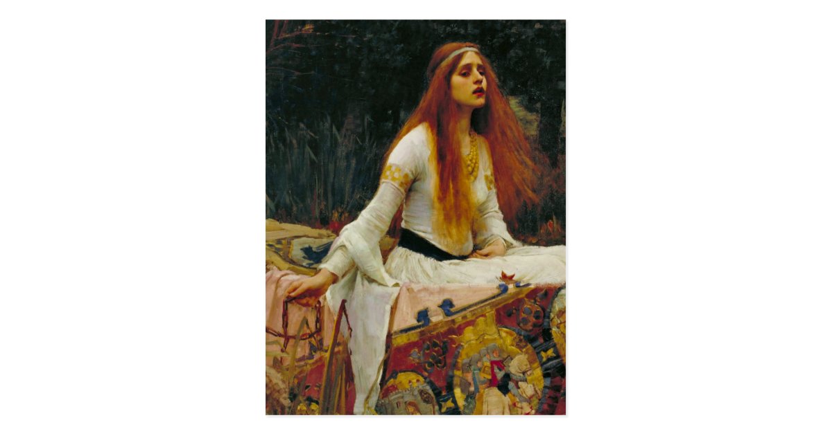 Lady of Shalott in Her Boat Postcard