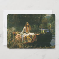 Lady of Shalott On Boat by John William Waterhouse