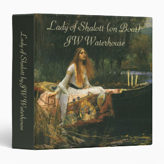 Lady of Shalott On Boat by John William Waterhouse Binder