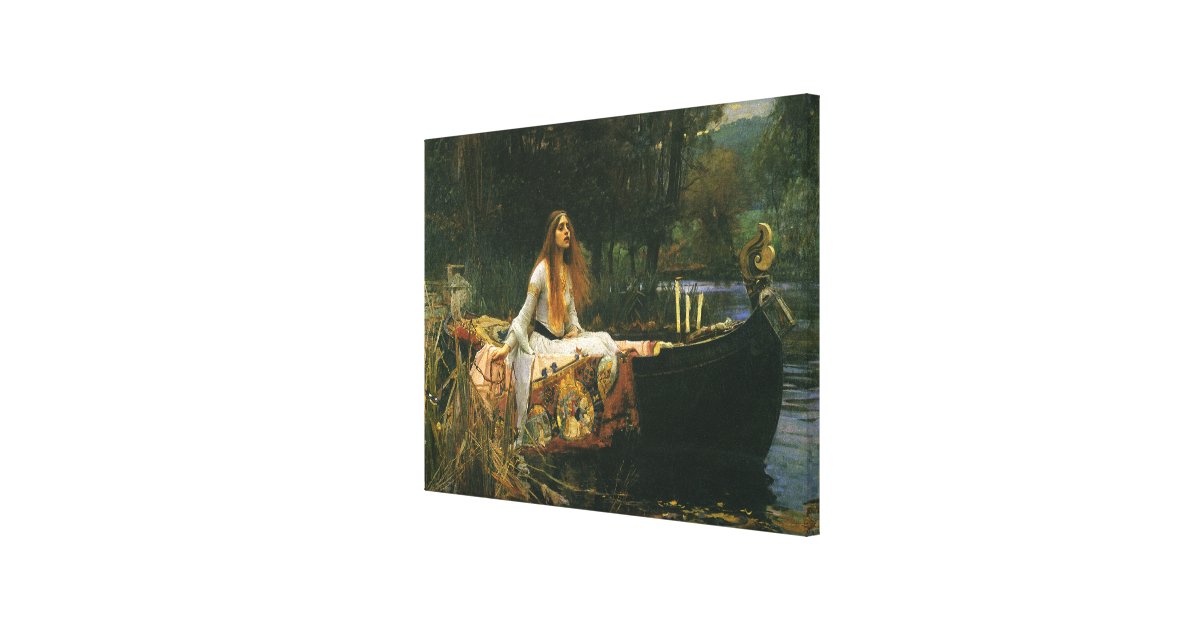 Lady of Shalott On Boat by John William Waterhouse Canvas Print Zazzle