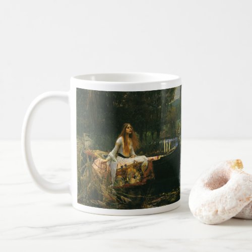 Lady of Shalott On Boat by John William Waterhouse Coffee Mug