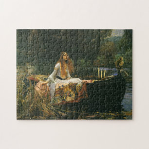 Lady of Shalott On Boat by John William Waterhouse Jigsaw Puzzle