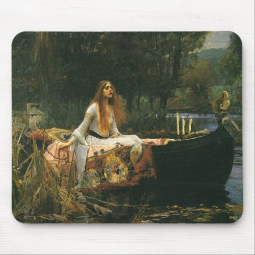 Lady of Shalott On Boat by John William Waterhouse Mouse Pad