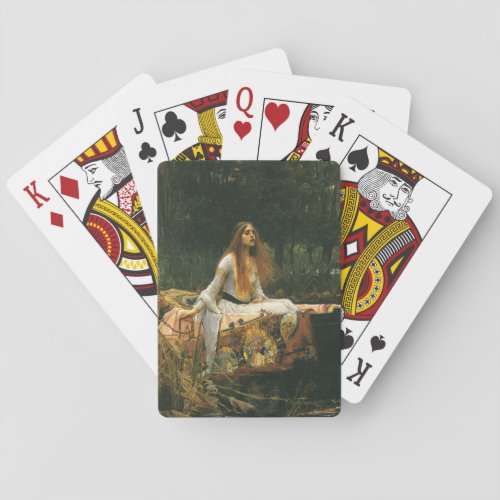 Lady of Shalott On Boat by John William Waterhouse Poker Cards