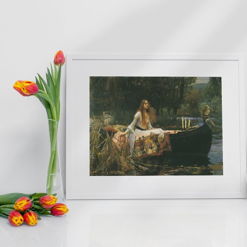 Lady of Shalott On Boat by John William Waterhouse Poster