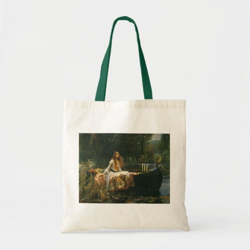 Lady of Shalott On Boat by John William Waterhouse Tote Bag
