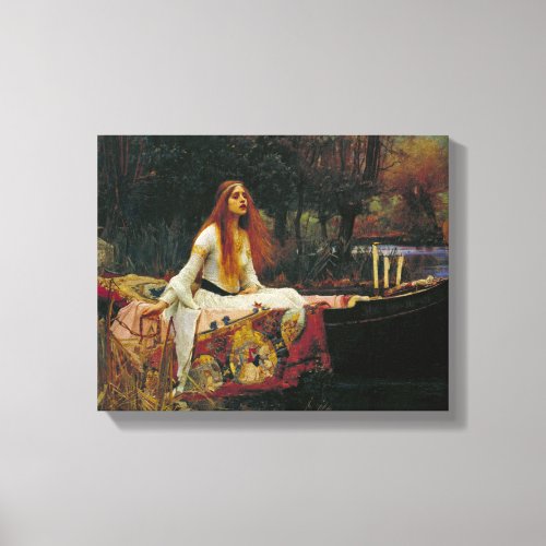 Lady of Shalott on the Water Canvas Print