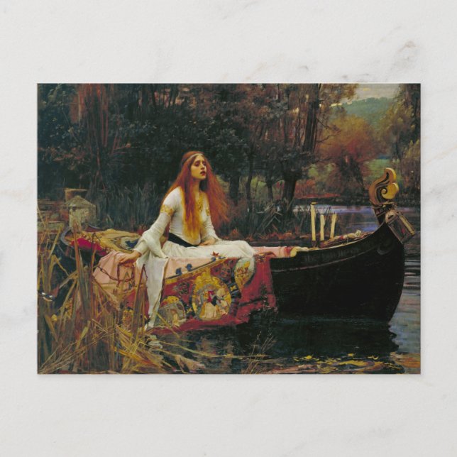 Lady of Shalott on the Water Postcard (Front)