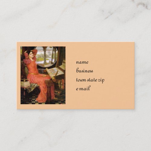 Lady of Shalott  Sitting at Her Desk Business Card