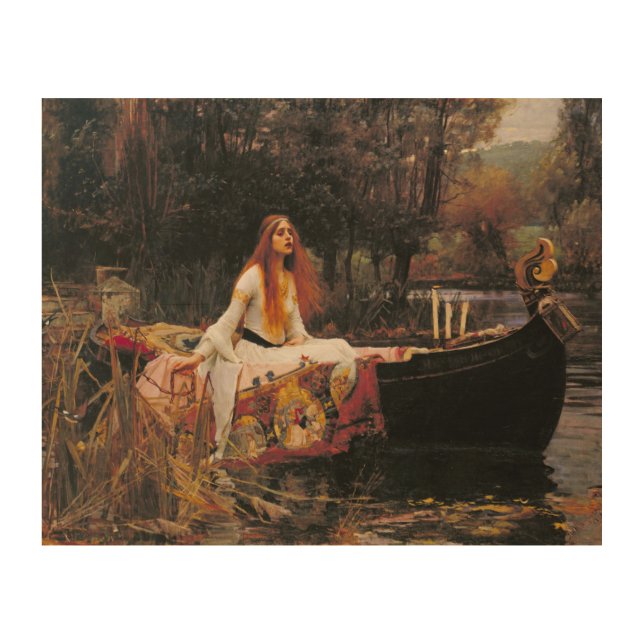 Lady of Shalott Waterhouse Wood Wall Art (Front)