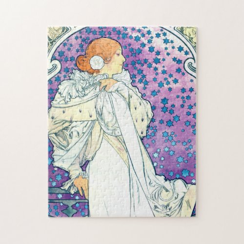 Lady of the Camelias Alphonse Mucha Jigsaw Puzzle