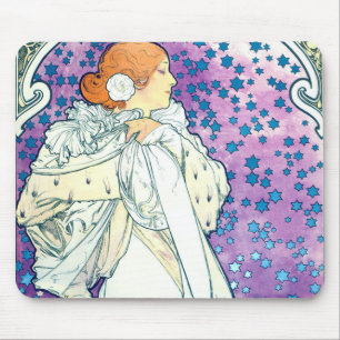 Lady of the Camelias, Alphonse Mucha Mouse Pad