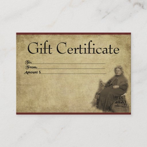 Customizable Lady Of The Corn- Prim Gift Certificate Cards Business Cards
