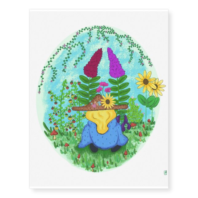Lady of the Garden Temporary Tattoos (Front)