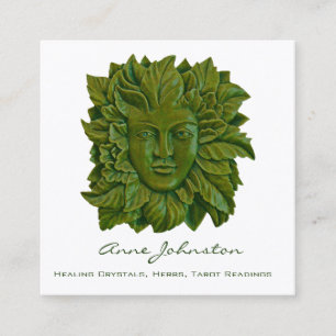 Lady of the Greenwood Wicca Square Business Card