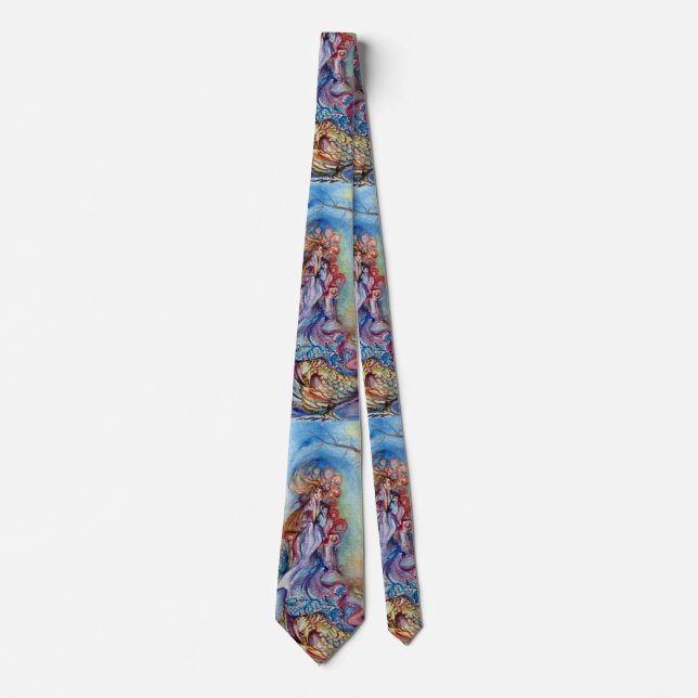 LADY OF THE LAKE Arthurian Legends Watercolor  Neck Tie (Front)