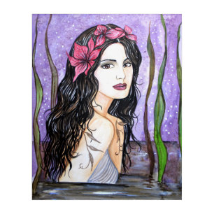 Lady of the Lake Fairy Tale Painting Acrylic Print