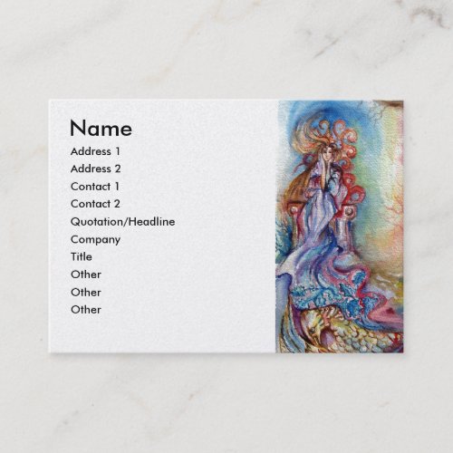 LADY OF THE LAKE  gold purple red blue Business Card