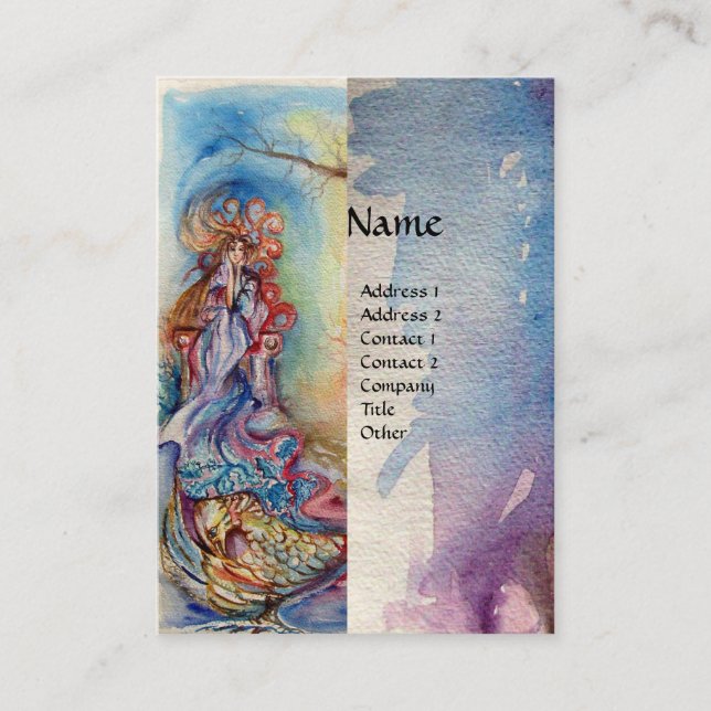 LADY OF THE LAKE monogram cream Business Card (Front)