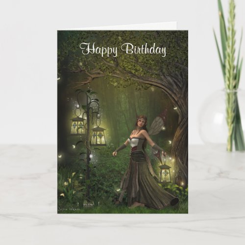 Lady of the Lanterns Birthday Card