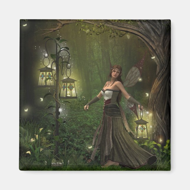Lady of the Lanterns Refrigerator Magnet (Front)