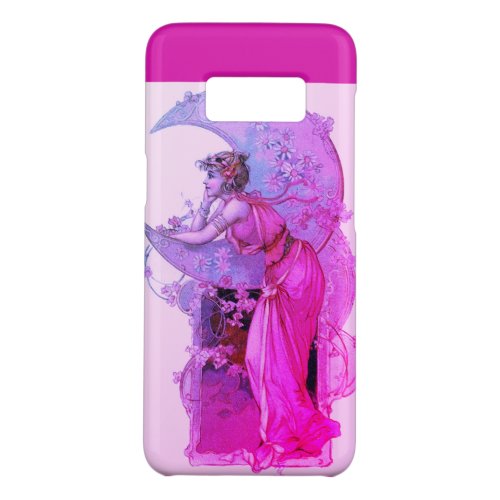LADY OF THE MOON WITH FLOWERS IN PINK FUCHSIA Case_Mate SAMSUNG GALAXY S8 CASE