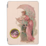 LADY OF THE MOON WITH FLOWERS IN PINK MONOGRAM iPad AIR COVER