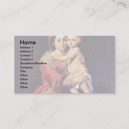 Customizable Lady Of The Rosary Business Card