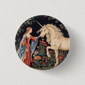 Lady of the Unicorn Button