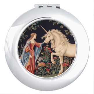 Lady of the Unicorn Compact Mirror